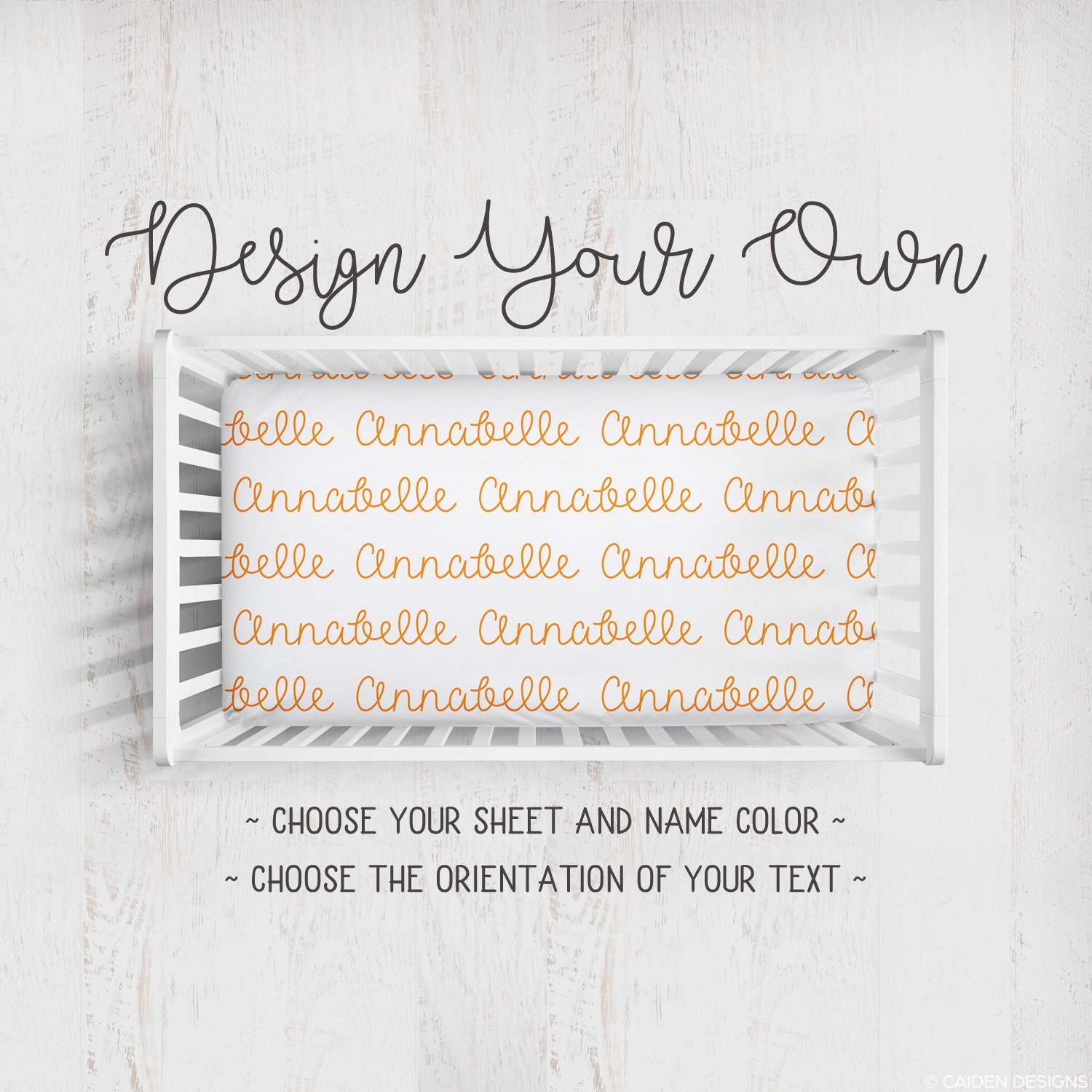 Pretty Name Fitted Crib Sheet Custom Crib Bedding Mini - Etsy
