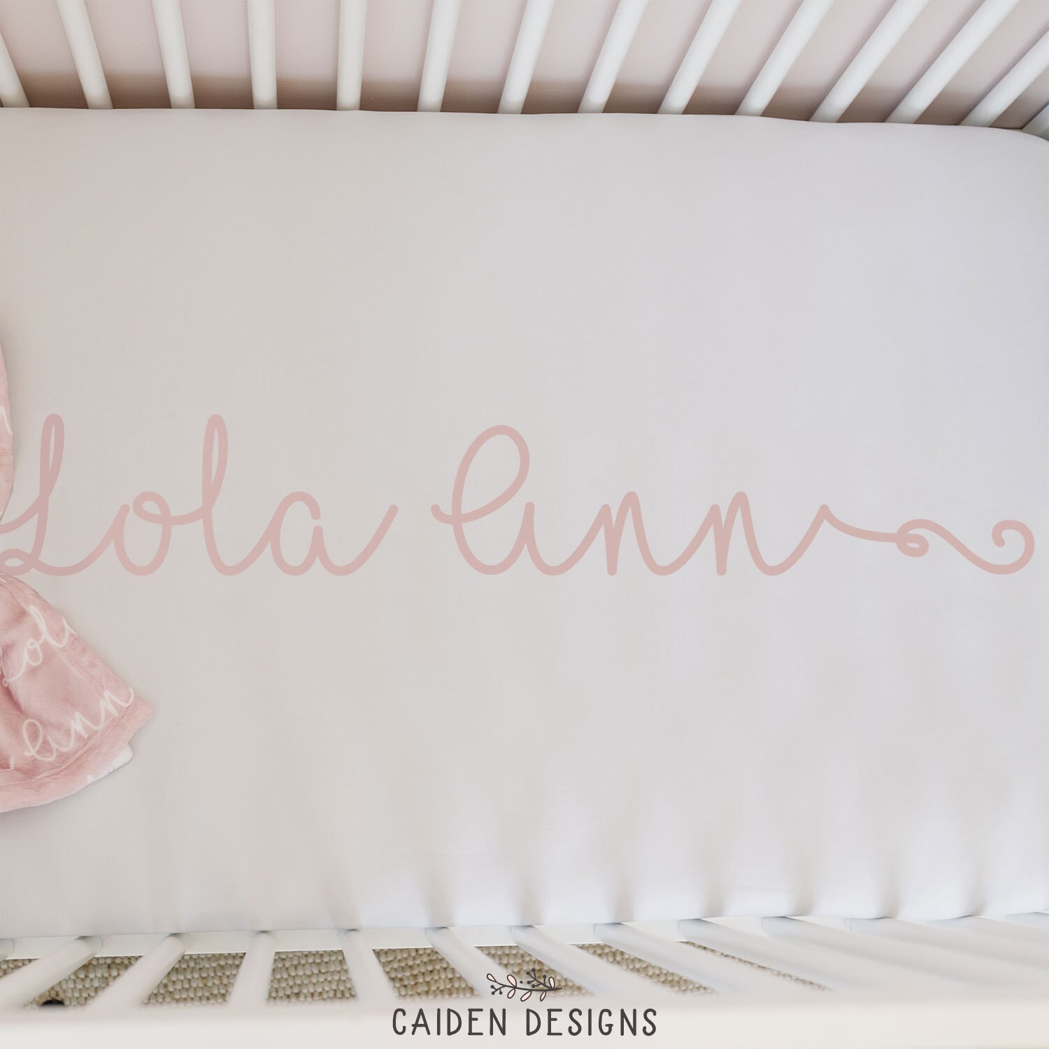 monogram crib sheets