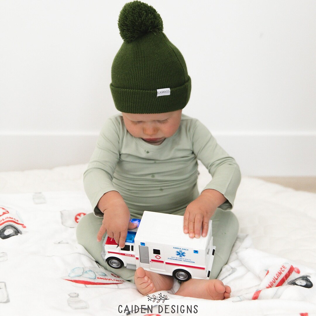 Ambulance Personalized Blanket Personalized Baby Blanket Etsy