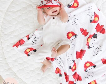 Dalmatian Fire Dog Personalized Baby Blanket