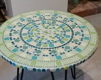 Unique hand crafted mosaic coffee tables, you pick the colour palette