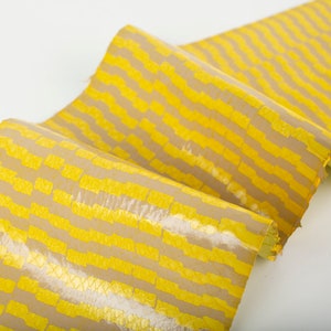 Estampado amarillo/beige piel de piel original ITALIANA SNAKE AYERS (non Cites)