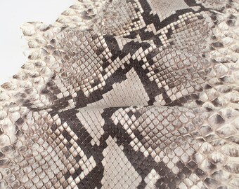 Black/White Print ITALIAN genuine SNAKE AYERS (non Cites) leather skin