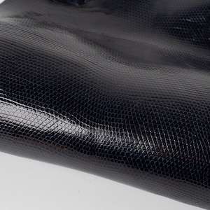 New Dark Blue ITALIAN genuine IGUANA lizard leather (non Cites) glossy skin  (45cmx33cm /17.7inx13in)