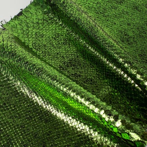 Vert/Noir métallisé avec éclats PEAU EN CUIR ITALIEN AUTHENTIQUE SNAKE AYERS (non Cites)