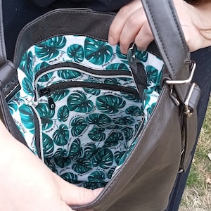 Titles of Mary Monstera Handmade Convertible Tote-pack Vegan Leather Catholic Shoulder Bag, Catholic Tote, Gift for Mom, Gift for Her,