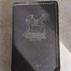 1945 St Andrews Missal Cover Black Leather Cover, Catholic Cover, Personalized Leather Cover, Zippered Cover, Gift for Men, Women,