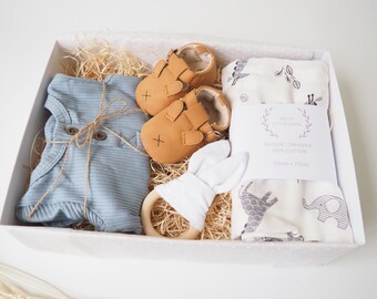 Baby gift box, personalised baby gift, baby gift set, baby shower gift, baby boy / baby girl, handmade baby gift box