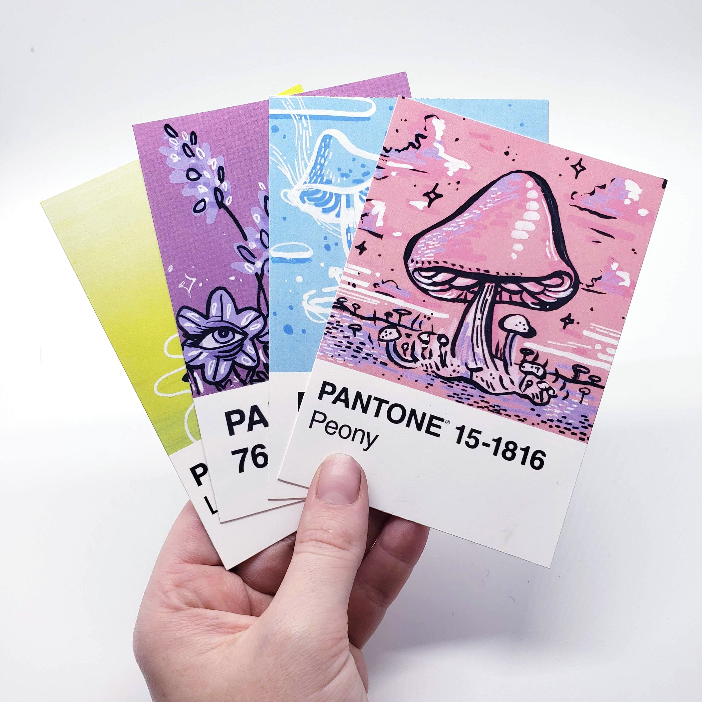 MINI ART PRINTS / postcard size illustration print cardstock Etsy