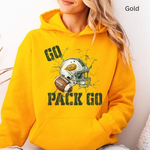 Go Pack Go Sweatshirt| Packers Football Sunday Football Shirt| Green Bay Lover Shirt| Green and Gold| Game Day Sweatshirt| American Football