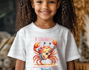 If Crabby Please Return To The Beach Shirt| Crabby T-shirt| Funny Beach Shirt| Beach Shirt| Beach Party Shirts| Humorous Ocean Design