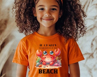 Si está de mal humor, por favor regrese a la playa. Camiseta de cangrejo. Camiseta divertida de playa. Camiseta de playa. Camisetas de fiesta en la playa. Diseño humorístico del océano.