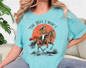 Verdorie, ik zal het niet doen T-shirt| Vintage cowgirl-shirt| Retro westernshirt| Schattig shirt in country-westernstijl| Countrywestern-shirt rodeo| Midwesten