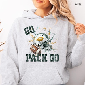 Go Pack Go Sweatshirt| Packers Football Sunday Football Shirt| Green Bay Lover Shirt| Green and Gold| Game Day Sweatshirt| American Football