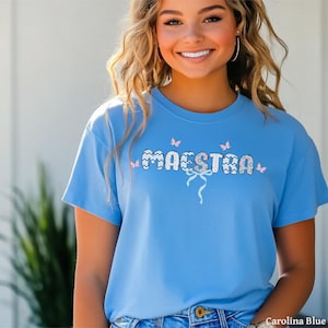 Maestra shirt| Latina Teacher| Dual Language| Español Teacher| Bilingual Teacher Gift| Spanish Teacher| Teach Love Inspire| Bilingüe Shirt