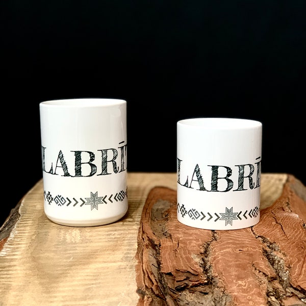 Latvian printed mug "Labrīt" (Good morning)