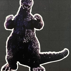 Classic GODZILLA 4x3.5 IN Die Cut Vinyl Decal. weather / water proof sticker