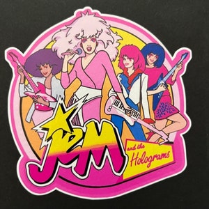 JEM 4" Full Color Die Cut Vinyl Decal Water / Weather resistant retro 80's