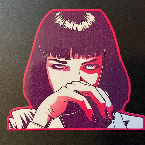 MIA WALLACE Pulp Fiction 4"x3.75" Die Cut Color Vinyl Decal Water/Weather Resistant