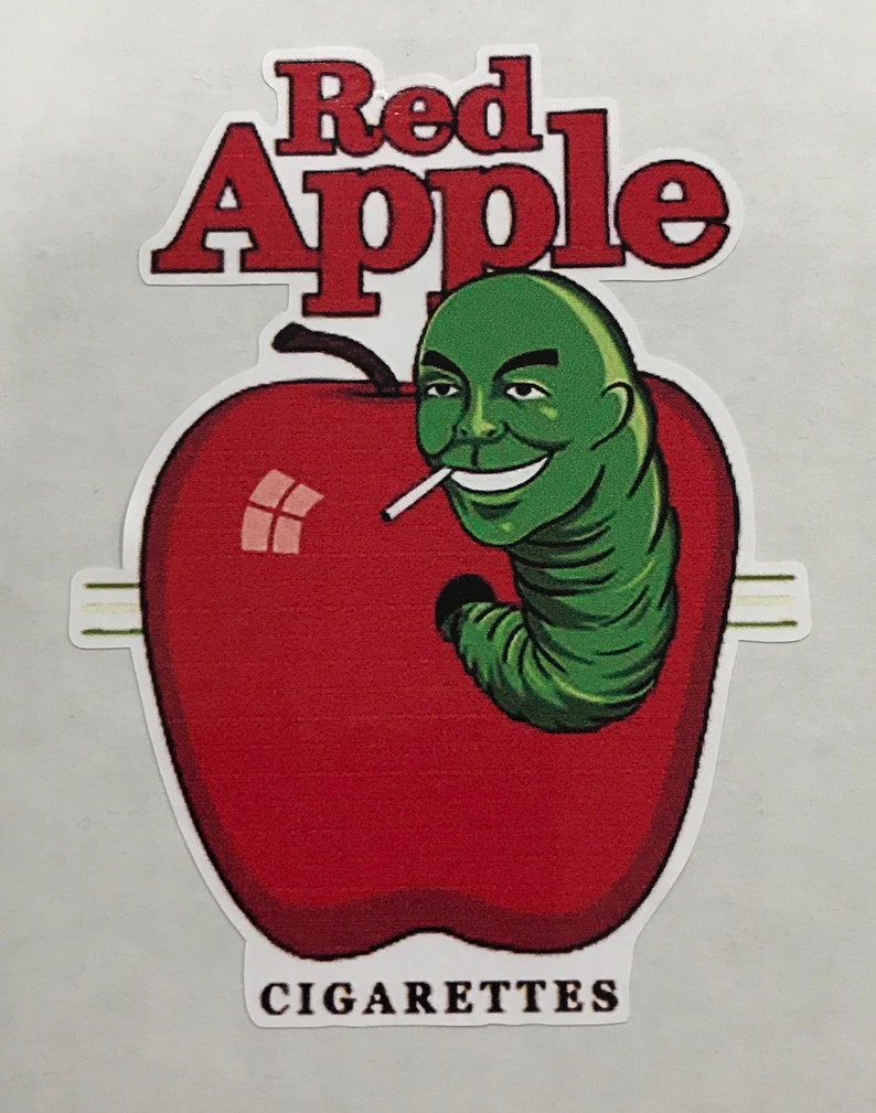 Red Apple Cigarettes Logo 4x3 Full Color Vinyl Decal Etsy