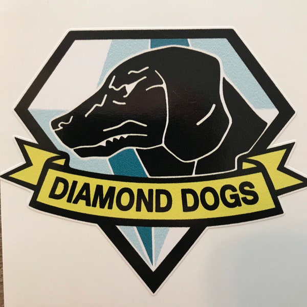 Diamond Dogs logo 3.75x4” color die-cut vinyl decal water/weather resistant metal gear