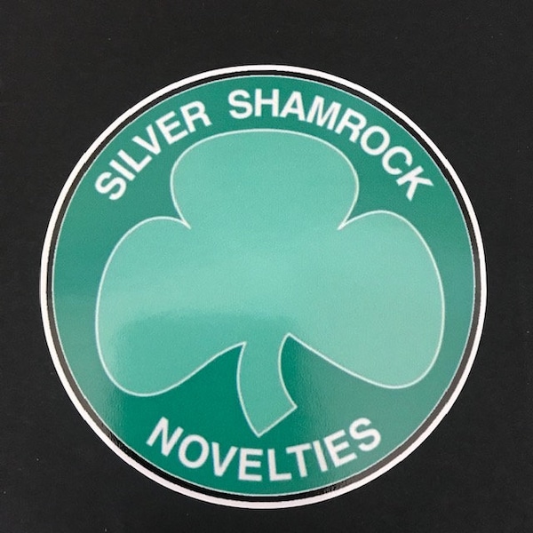 SILVER SHAMROCK 4" Die Cut Color Vinyl Decal Water/Weather Resistant