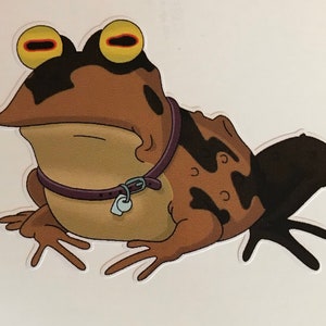 The Hypno Toad die-cut 3x4” vinyl decal full color water / weather resistant sticker Futurama