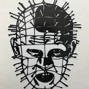 Pinhead 4x3&quot; vinyl decal water / weather proof hellraiser horror clive barker