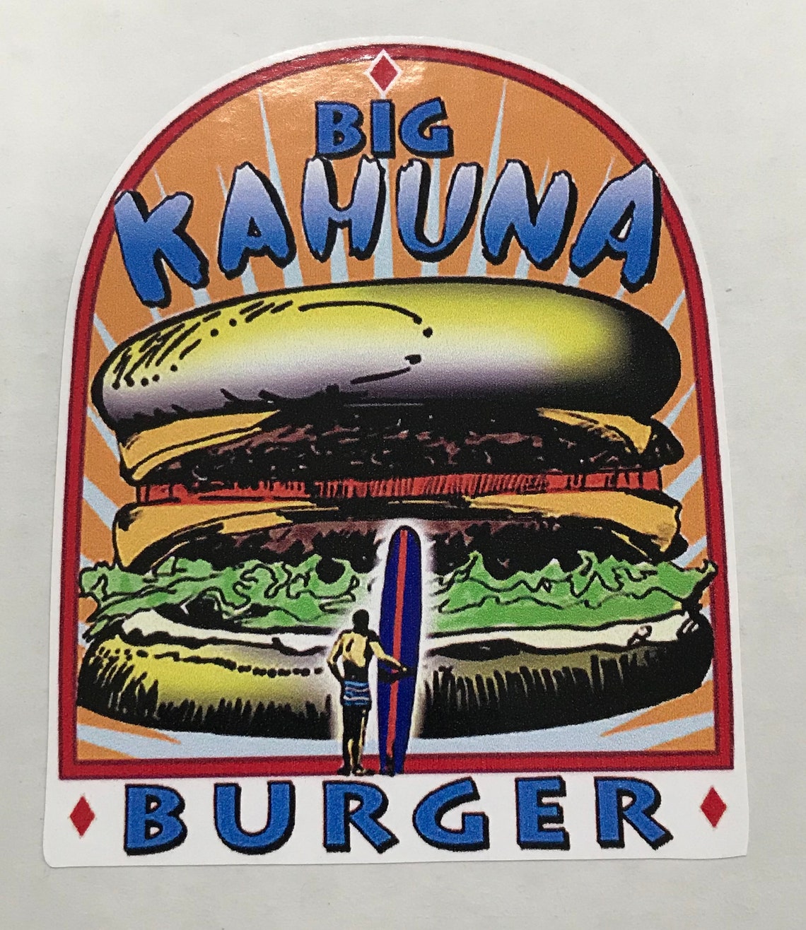 Big Kahuna Burger Logo 4x3 Vinyl Decal Full Color Water Etsy Singapore