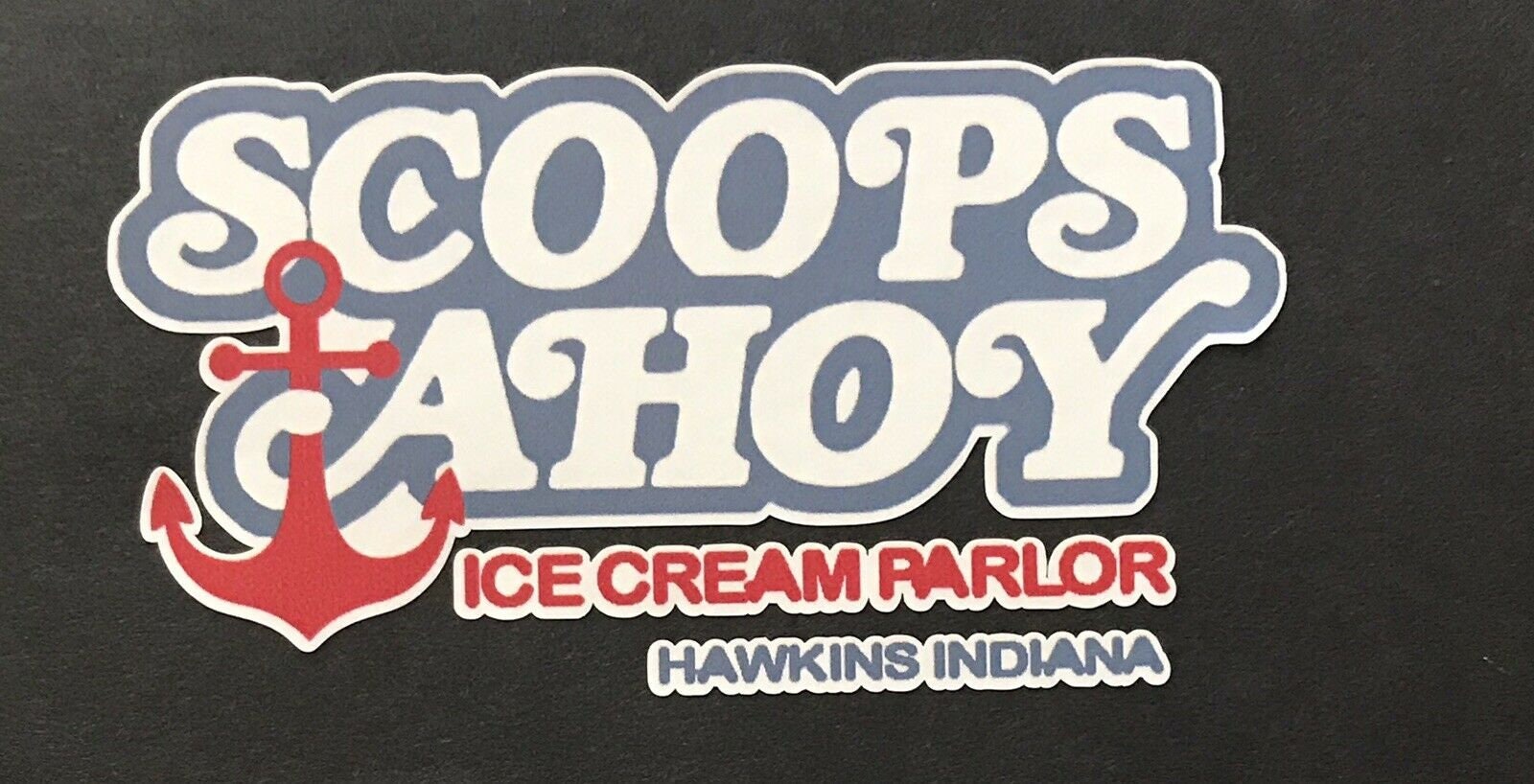 Scoops Ahoy Logo 4.5x2.5 full color die cut vinyl decal. Etsy