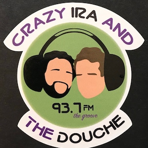 Crazy Ira and The Douche 4” vinyl full color decal water resistant Parks and Recreation