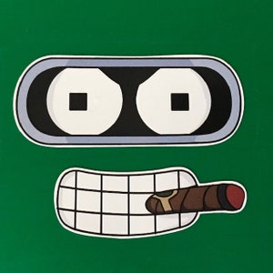 Bender 3.5"x4" vinyl decal/sticker water & weatherproof