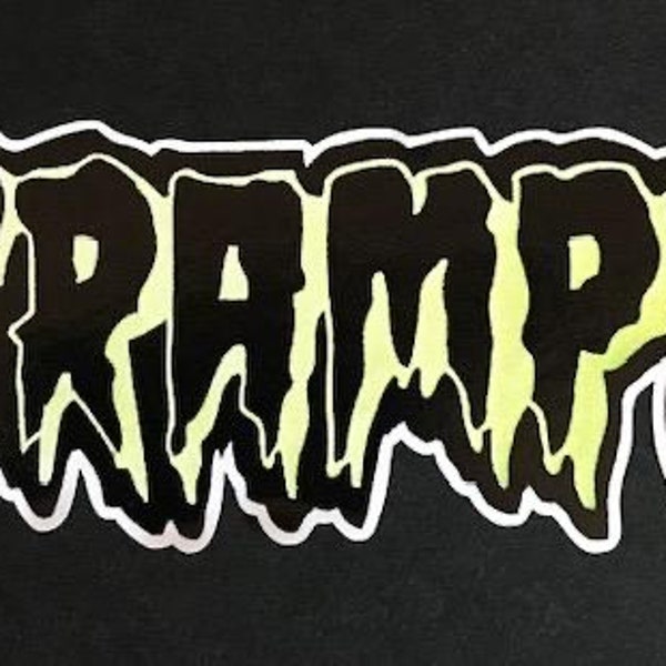 THE CRAMPS 5"x2" Die Cut Color Vinyl Decal Water/Weather Resistant