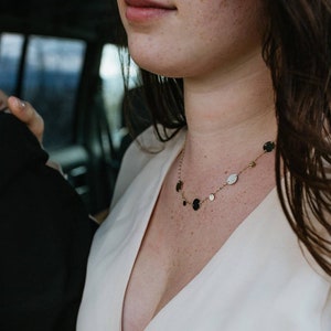 Gold Disc Necklace | Multiple Discs Necklace |  14K Gold Disc Necklace | Layering Necklace | Minimalist | Solid 14K Gold | Adjustable 16-18&quot;