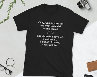Dad Birthday Gift, Dr. Rick TShirt, Dr. Rick Gift, Julie's Voicemail, White Dr. Rick Tee, Funny TShirt, Insurance Tshirt, Cell Phone Rules