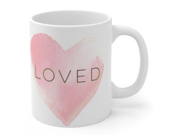 Sweetheart Gift, Friendship Mug,  Mother's Day Gift, Heart Mug, Love Coffee Cup, Girlfriend Gift, Daughter Gift, Shower Gift, Engagement