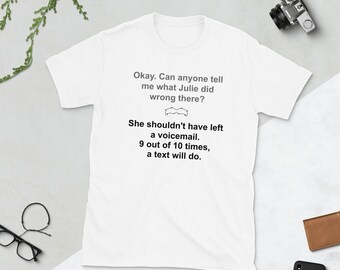 Dr. Rick TShirt. Julie's Voicemail Tshirt, White Dr. Rick Tshirt, Gift for Mom or Dad, Funny TShirt, Insurance Tshirt