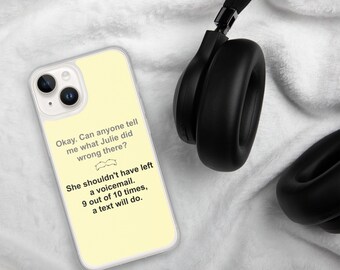Dr. Rick iPhone Cover, Dr. Rick Cell Phone Rules, Dr. Rick Gift, Julie's Voicemail, Yellow iPhone Case, Doctor Themed Gift, Funny Gift
