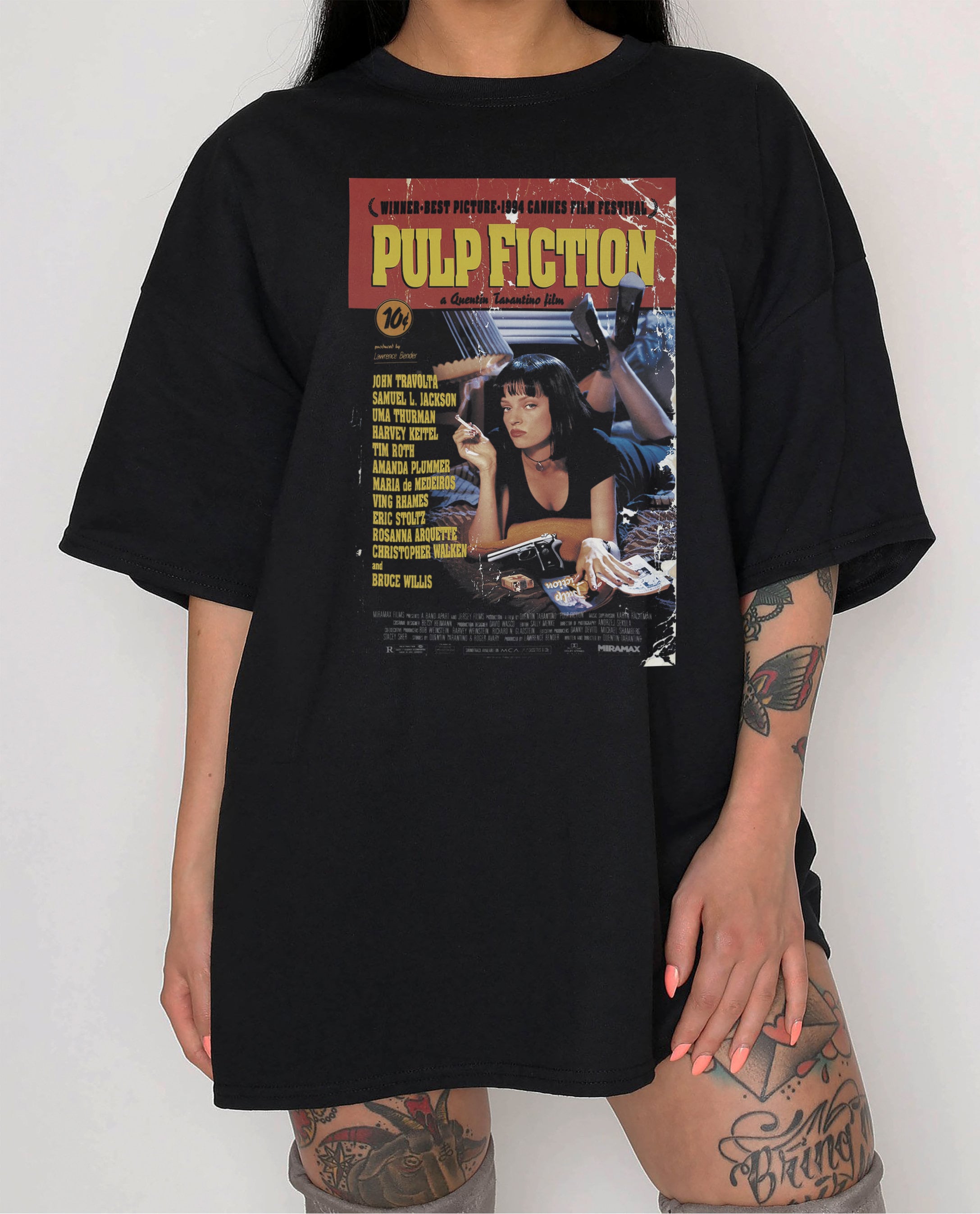PULP FICTION OVERSIZED T shirt 100 Cotton Movie Quentin Etsy