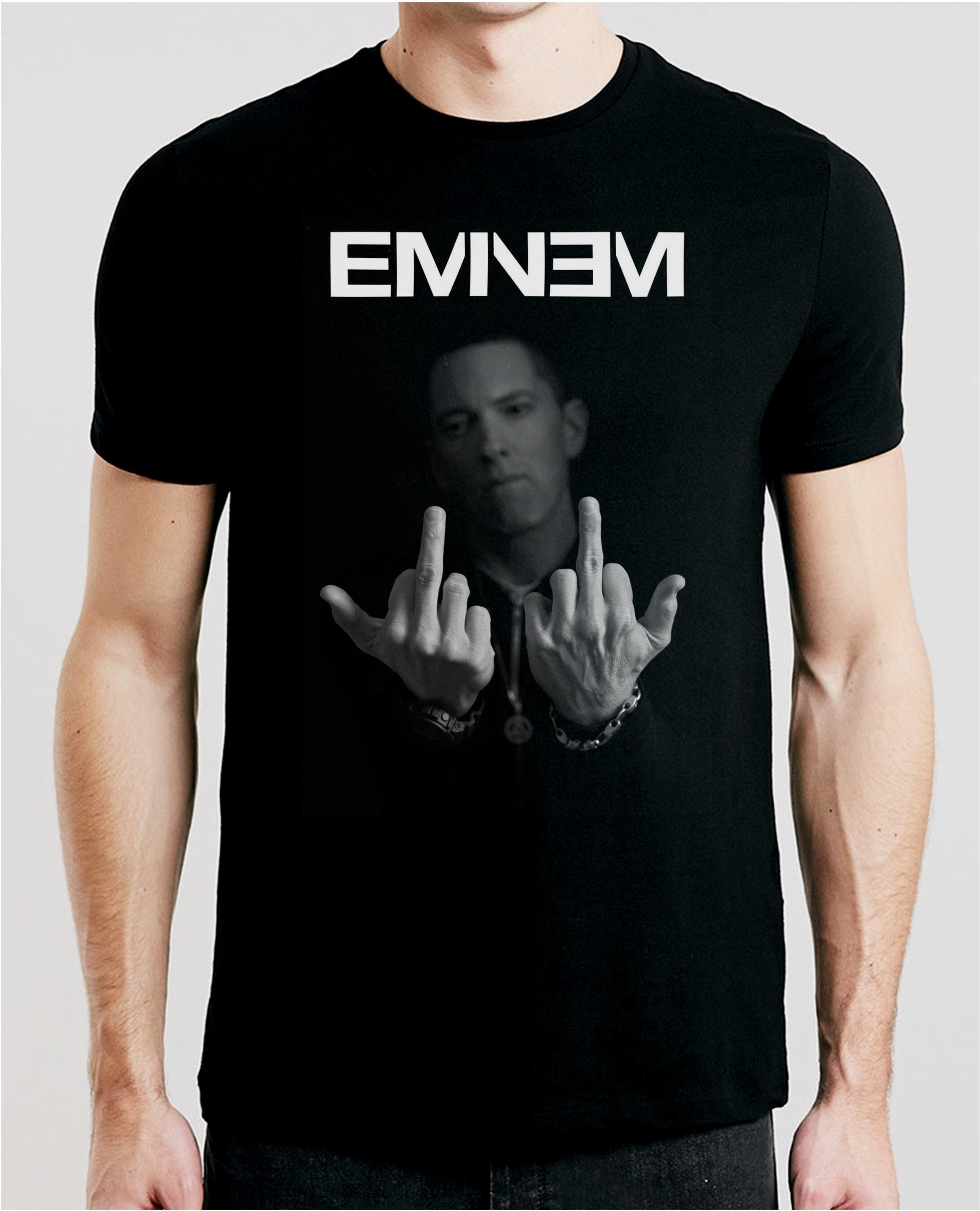 Discover EMINEM Fingers T Shirt Man Woman Kids Music Rapper Print