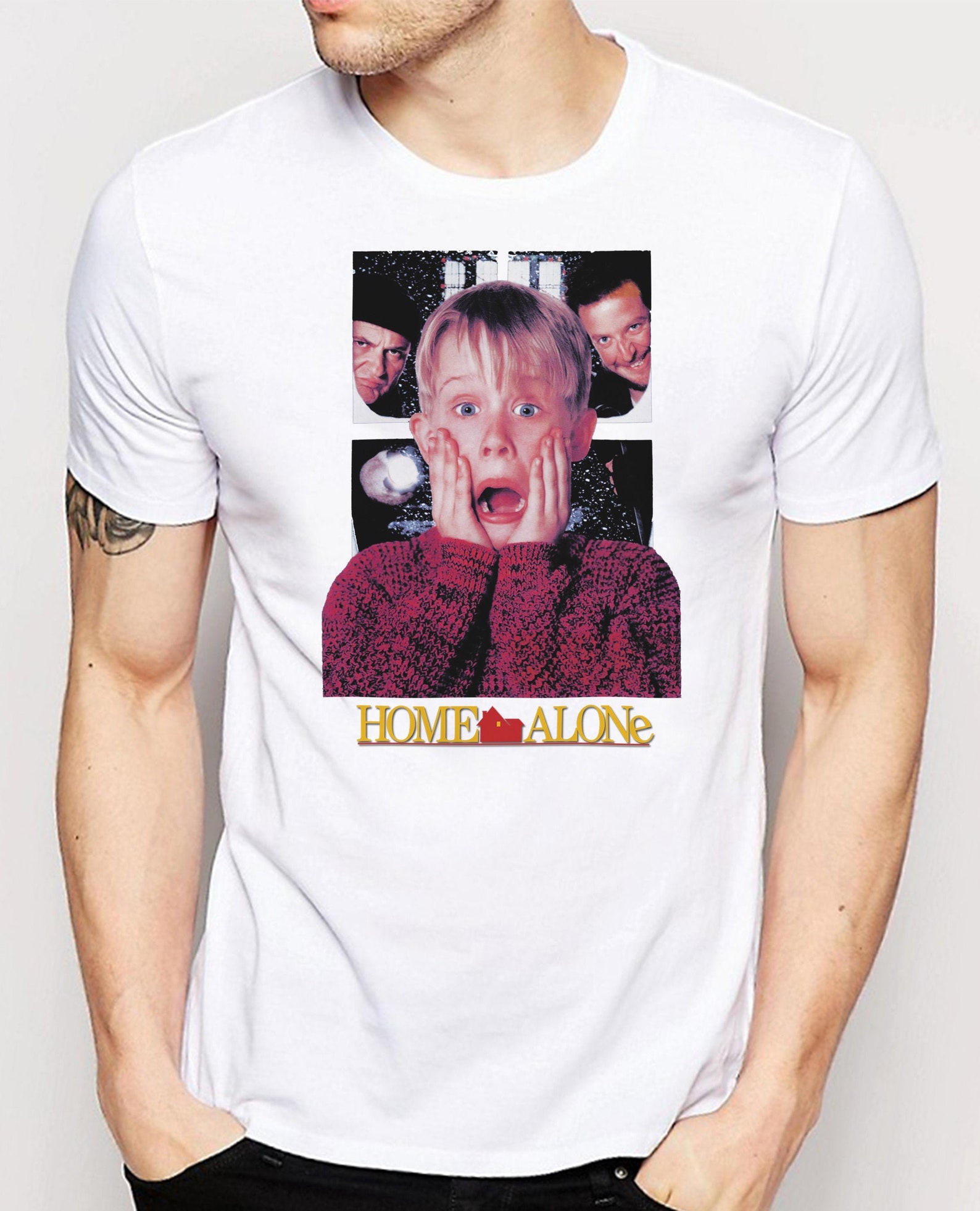 HOME ALONE T shirt Men Women Kids Sizes Xs 5Xl 100 Cotton Etsy