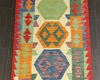 Fatto a mano Kilim Runner 303x87 CM, 100% Lana, Afghano Turco Reversible Kilim Tappeto
