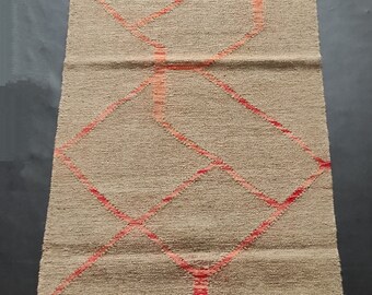 アフガンキリム　ランナー 3x4 ハンドメイド アフガン キリム ランナーラグ | オレンジデニム