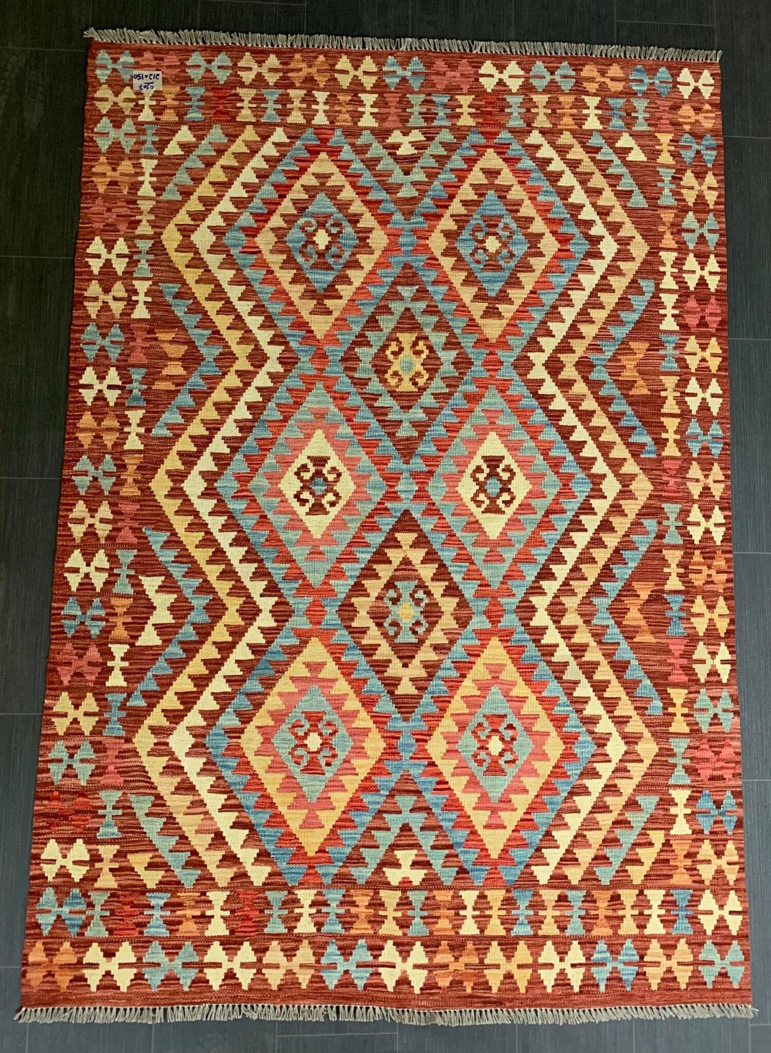 Handmade Afghan Kilim Rug 212x150 CM Traditional Kilim rug Etsy