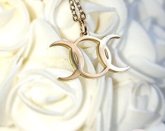 Triple Moon Necklace - Gold