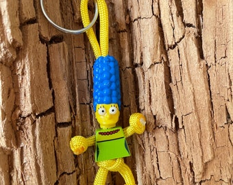 Paracord Marge keyring, the Simpson’s! Handmade to order keychain
