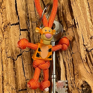 Paracord Minifigure Tigger keyring