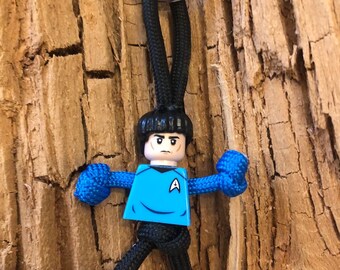 Paracord Minifigure Spock keyring