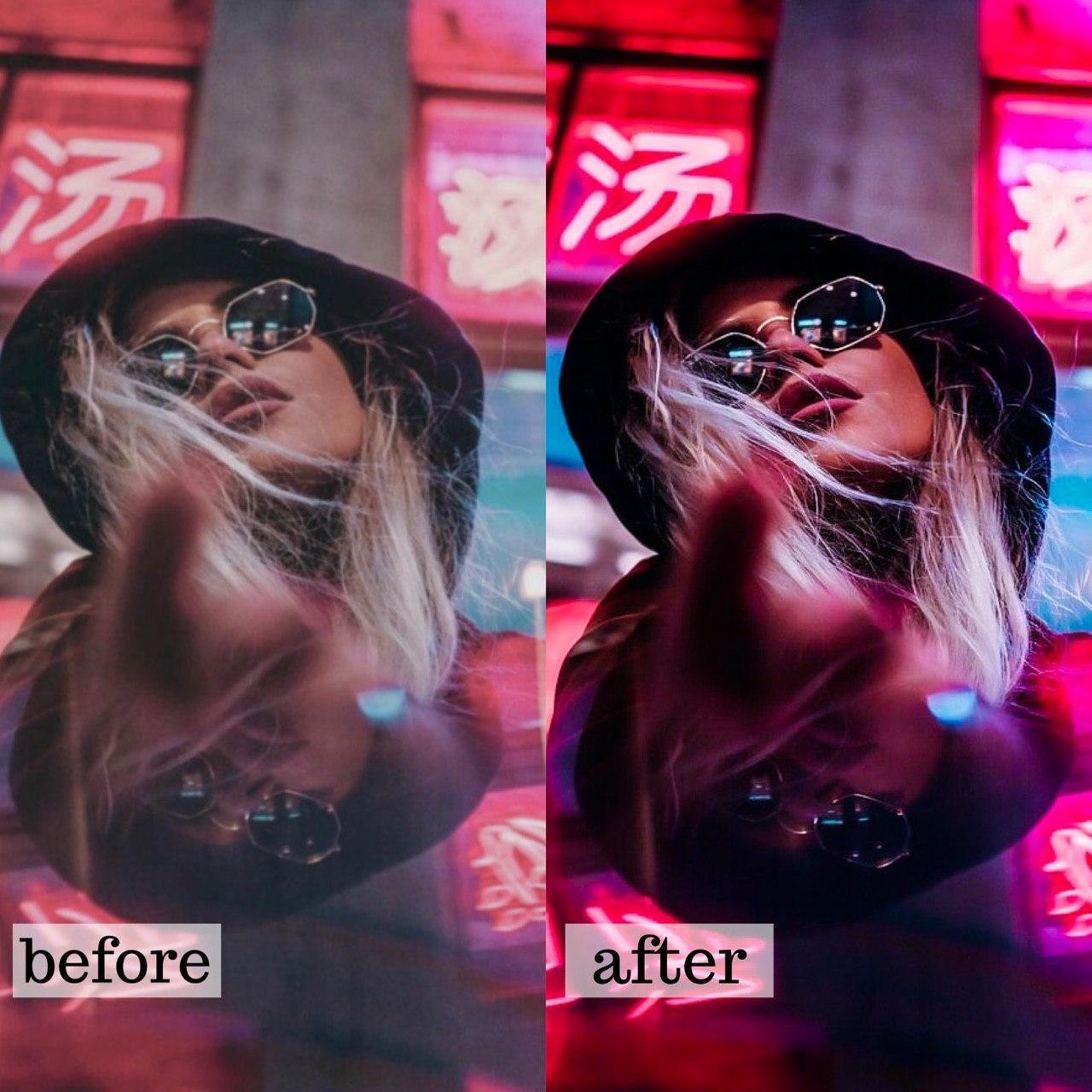 20 Mobile Lightroom Presets Neon Collection Party Preset Etsy UK