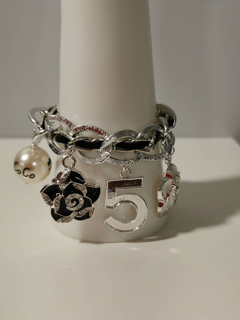 Bracelet designer inspired Camellia bracelet number 5 charms Etsy